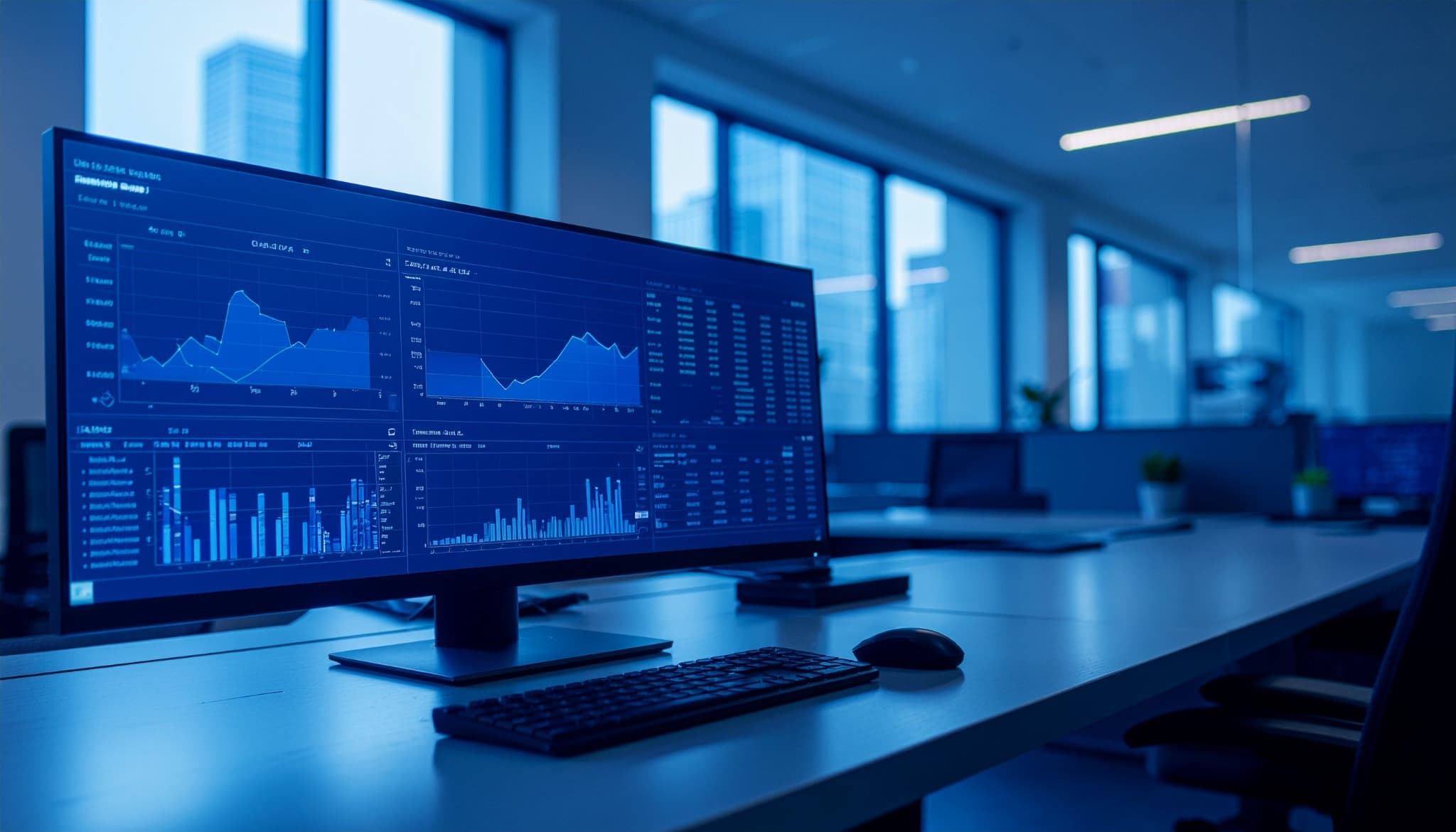 Modern financial intelligence dashboard